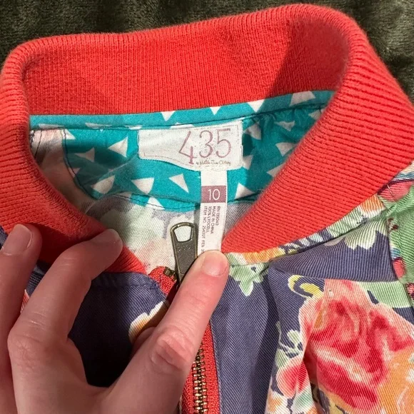 Matilda Jane Floral Kids Jacket - Red, Green, Purple - Picture 2 of 3